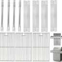 Replacement Parts Kit for KitchenAid 720-0954, 720-0733A, 720-0954A, 720-0733D, 720-0954L, 730-0733, 740-0733A, 730-0733A, 740-0733 Grill Parts, Nexgrill Parts 720-0733 720-0733A,Solid Stainless Steel (Grates+Burners+Heat plates)