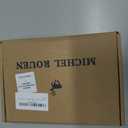 Rouen Polo Shirts for Men Quick Dry Regular Fit Casual Color Block Chest Print Active Short Sleeve Collared Mens Golf Shirt (Gray, L)