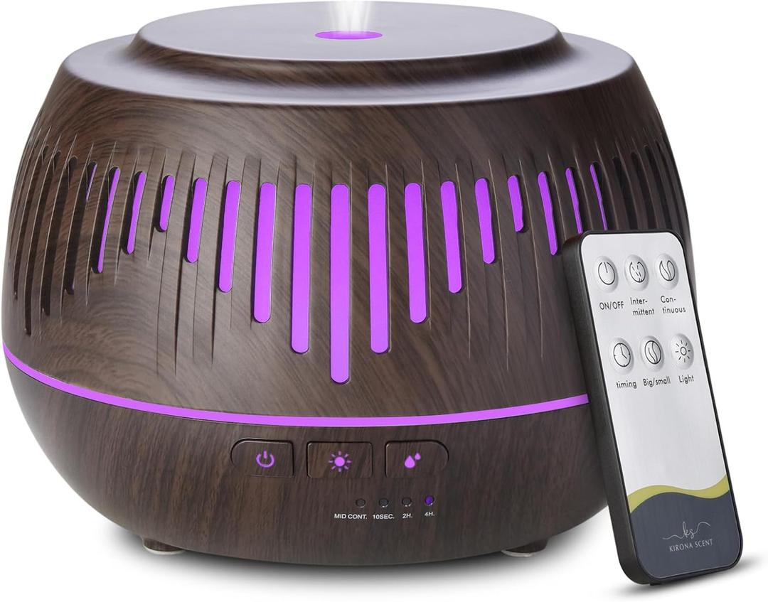 Humidifiers for Bedroom Large Room Home Whole House Baby Kids Plants,Cute Aromatherapy Diffuser 500ml Ultrasonic Cool Mist Humidifier Quiet,Essential Oil Diffusers with LED Night Light Remote