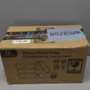 M MCIRCO [5-Pack, 36 oz] Glass Meal Prep Containers 3 Compartment with Lids, Glass Lunch Containers,Food Prep Lunch Box,Bento Box,Microwave, Oven, Freezer, Dishwasher (4.5 Cups, Green)