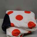 Cute Bow and Polka Dot Blanket Air Conditioner Blanket Lightweight Nap Flannel Blanket Soft for Sofa Bed Living Room Suitable for All Seasons 60"x50"