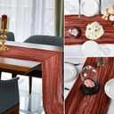 12 Pack 10ft Terracotta Cheesecloth Table Runner 35x120 Inch Boho Gauze Table Runner for Birthday Party Wedding Decoration Baby Shower Christmas Decor Special Events