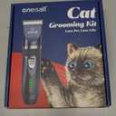 Oneisall Quiet Cat Clippers for Matted & Long Hair, 2-Speed Cordless Pet Shaver Grooming Kit for Cats, Small Dogs & Animals (Black)