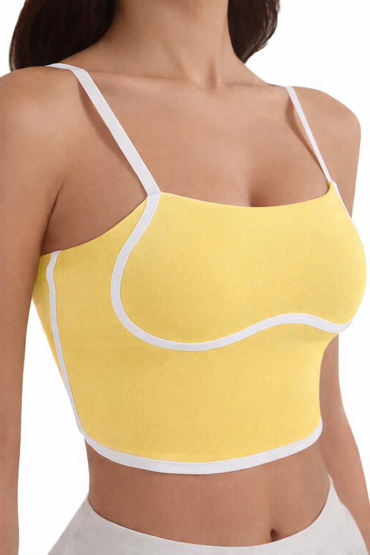 AugIris Womens Workout Tank Tops Adjustable Strap Longline Sports Bra Padded Sleeveless Top (Small, White)