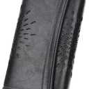 APHISON Womens Wallets RFID Blocking Leather Clutch Long Wallet for Women Card Holder Phone Organizer Ladies Travel Purse Hollow Out Sunflower Design Gift (Black)