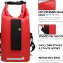250 PCS Waterproof First Aid Kit, Roll Top Reflective Boat Dry Bag Bug Out Bags, Emergency Medical Kit Ideal for Boating, Camping, Fishing, Kayaking, Floating, Red
