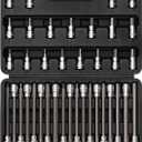 EMENTOL 38PCS 3/8" Drive Hex Bit Socket Set, CR-V, S2 Steel, SAE/Metric, Extra Long and Standard Allen Hex Bit Socket Set, 1/8 Inch - 3/8 Inch, 3mm - 10mm
