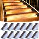 VOLISUN Solar Step Lights for Outside 12 Pack, Solar Stair Lights Outdoor | Waterproof IP67,28 LED,1200 mAH Outdoor Step Light,Outdoor Decor for Garden Stair, Deck, Front Step, Front Porch,and Patio