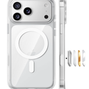 TORRAS Stronger Magnetic & AntiYellowing for iPhone 17 Pro Max Case Clear, Fit for MagSafe, Military Grade Drop Protection, Camera Control, DIY Button, Slim for iPhone 17 Pro Max Case Diamond Clear