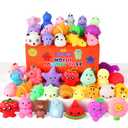 14 Pack Squishy Toys, Kawaii Squishies Party Favors for Kids 4-8 8-12 Treasure Box Toys for Classroom Birthday Xmas Gifts Goodie Bag Mini Animals Mochi Squishy Stress Relief Sensory Toys Random