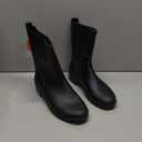 HISEA Rain Boots for Women, Lightweight Fashion Rubber Boots Mid Height Waterproof Garden Shoes Women's Rain Footwear (8, Black)