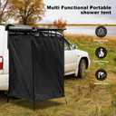 Awning Shower Tent Car Outdoor Portable Camping Shower Tent Car Side Shower Room Privacy Shelter Restroom Vehicle Side Shower Bathroom for RV, Van, Truck, Waterproof