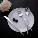 SUT 150Pcs Silver Plastic Silverware, Silver Disposable Cutlery, Heavy Duty Disposable Silverware, Plastic Utensils Include 50 Plastic Forks, 50 Plastic Spoons, 50 Plastic Knives