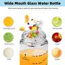 Glass Juice Bottles 4 Pack 16 oz - Wide Mouth Glass Water Bottles with Lids - Borosilicate,Stainless Steel Lids for Juicing, Smoothies, Infused Water, Beverage Storage, Leakproof, Reusable,BPA Free