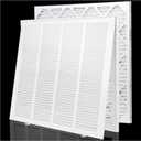 24x24 Return Air Filter Grille for 24"W x 24"H Duct Opening,Wall Return Air Vent Cover Grille with Filter [Included 1PK 1"Thick],Steel HVAC Vent Cover Filter Grill Outer Dimension: 26 5/8"W X 26 5/8"H