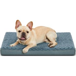 Orthopedic Dog Beds for Crate with Removable Washable Cover Egg-Crate Foam Pet Pad Mat with Anti-Slip Bottom,Waterproof Dog Beds Small Medium Sized30x20 Inch