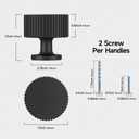 Matte Black Cabinet Knobs 15 Pack Round Pulls for Kitchen and Dresser