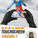GXCROR Waterproof Winter Gloves for Men & Women, Touchscreen 3M Thinsulate Thermal Gloves for Skiing, Cycling, Snow Shoveling & Outdoor Work, Locked-in -20 Warmth (Small)