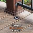 LUMENGY LED In-Ground Paver and Deck Light with Patented Ring Light Effect, 1W, 12V Low Voltage, IP67 Waterproof, for Decks, Driveways, Patios, Steps and Paver Surfaces, Brown Finish, 6 Pack