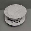 PATIKIL 7" Round Air Vent Cover, 2pcs Stainless Steel Louvered Wall Inlet Outlet Grill Screen Mesh Ducting Soffit Vent with Screws for Ventilation, White