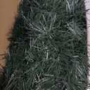 50FT Green Christmas Tinsel Garland, Artificial Greenery Garland for Tree Decorations, Faux PVC Soft Metallic Tinsel Twist Garlands for Xmas Home Indoor Decor