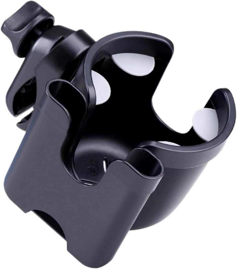 Carriage Cup Holder Sturdy Stroller Bottle Rack with Mobile Phone Storage Fit for Trolleys Practical Drink for Parents The Go Convenient Water Holder Carriage Cup Holder Sturdy Stroller Bottle Rack with Mobile Phone Storage Fit for Trolleys Practical Drink for Parents The Go Convenient Water Holder