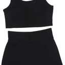 Comfortable High Waist Yoga Shorts Crop Top for Women Quick Dry Fitness Vest Athletic Bottoms for Gym Jogging Cycling Daily Wear,Size S