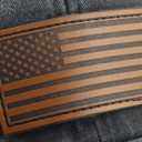 American Flag Hats for Men Women, Funny Adjustable Cotton Leather Patch USA Baseball Cap (M)