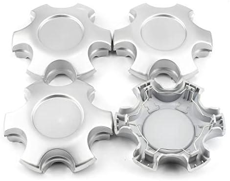 GTOWNWORKS 4PCS Wheel Center caps for 2005-2015 Tacoma 16 inch 6 Lug Alloy Rim 42603-AD060 Center Hubcaps Silver Center Cover Replacement