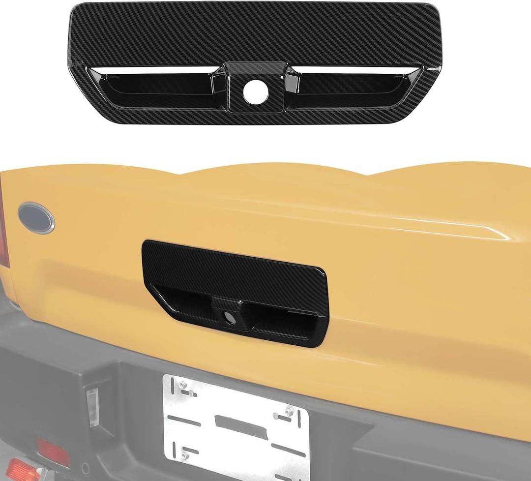 RT-TCZ Tailgate Handle Cover Rear Door Handle Cover Trim Decoration Exterior Accessories for Ford Bronco Sport 2021 2022 2023 2024 (Carbon Fiber)