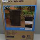 Suncast 33 Gallon Commercial Outdoor Trashcan Hideaway with Lid for 30 to 33 Gallon Trash Bags for Garage, Backyard, or Garden, Brown