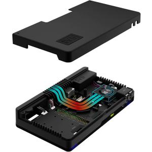 Argon ONE V5 Case Only for Raspberry Pi 5 | Raspberry Pi 5 Aluminum Case, Expandable up to Dual M.2 NVME Drives, Built-in DAC with Microphone, Dual HDMI Port, 30mm Fan