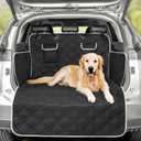 SUV Cargo Liner for Dogs Trunk Cover Dog Seat Covers for Car Protector for Dogs Backseat Heavy Duty Waterproof Pet Cargo Mat with Bumper Flap Non-Slip Universal Fit SUVS Sedans Trunks Vans