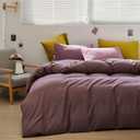 CLOTHKNOW Pale Mauve Comforter Set Full Size Dusty Purple Bedding Comforter Sets Soft Women Girls Comforter with 2 x Pillow Cases