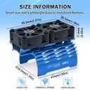 30mm RC Motor Cooling Fan and Motor Dual Fans with Heatsink Compatible with RC 1/8 1/10 Scale Car 3650 3660 3670 Motor (Blue)
