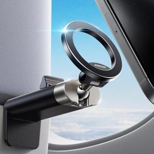 JOYROOM 【360° Metal Ball & Titanium】 Magsafe Airplane Phone Holder, Travel Essentials for Airplane Phone Mount, Universal Travel Phone Holder for Plane, Travel Must Have for iPhone 16 15 14 13