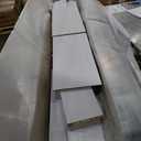 ROYMELO 30x80 Inch White Sliding Barn Door Slab with 5.5ft Hardware Kit Included, 5-Panel, MDF Wood Panel Covered with Water-Proof Scratch-Proof PVC Surface, Simple DIY Assembly