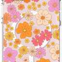 CASETIFY Clear iPhone 15 Plus Case [Not Yellowing / 6.6 ft. 3X Military Grade Drop Protection/Compatible with Magsafe] - Retro Boho Hippie Flowers - Clear