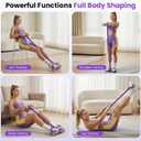 Upgraded 8-Tube Multifunction Foot Pedal Resistance Band, Enhanced Tension Sit Up Pull Rope, Abdominal Trainer for Home Gym, Full Body Workout for Core Leg Arm Waist Strength Training, use Barefoot