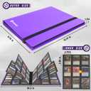 Trading Card Binder 360 Pockets - Side Loading Waterproof Card Album for MTG, TCG, Sports Cards -9-Pocket Durable Pages with Sleeves - Collector Gift (Purple)