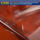 Multi-Size Table Protector Tablecloth Protector Clear Plastic Tablecloth Waterproof Wipeable Vinyl PVC Rectangle Dining Tables Mat Pad Furniture Protector Good for 36" 78 or 84 Inch Table 90 X 215 CM