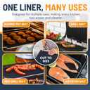 Oven Liners for Bottom of Oven - 2 Pack Large Heavy Duty Mats, 17x25 Non-Stick Reusable Liner for Electric, Gas, Toaster Ovens, Grills - BPA & PFOA Free Kitchen Accessory to Keep Oven Clean (Black)