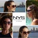 NYS Collection Oversized Cat Eye Sunglasses for Women - Lightweight - Retro Trendy 100% UV Protection (Brown)