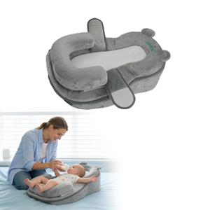 Rootling Baby Feeding Pillow, Anti Overflow Feeding Pillow for Reducing Spit-Up, Safety Nursing Pillow, Baby Lounger Reflux Wedge Breastfeeding, Removable top and Bottom