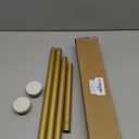 Gold Tension Curtain Rod 30-63Inch, Spring Curtain Rod No Drilling Adjustable Curtain Rod for Windows 7/8" Expandable Curtains Rods Tension Rods for Bathroom,Closets,Doorway,Kitchen