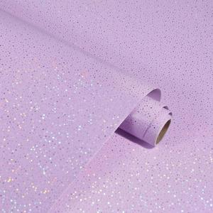 Light Purple Glossy Contact Paper Holographic Shiny Peel and Stick Wrapping Paper 15.7" X 472" Metallic Glitter Wallpaper Iridescent Contact Papers Vinyl DIY Film Countertops Furniture Shelf Drawer