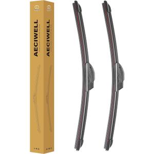 Windshield Wipers OEM Quality 20" + 20" Premium All-Season Wiper Blades Automotive Replacement Windshield Wiper Blades for U/J hook (Set of 2)