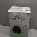 Bathland Bath Pillows for Tub - Luxury Bathtub Pillow Neck, Head, Back Support, Soft 4D Mesh Fabric and Non-Slip Suction Cups & Quick Dry, Comfort Fits All Tubs, Relaxation Spa Gift, Grey