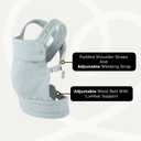 Ergonomic Baby Carrier Newborn to Toddler, Lightweight & Breathable Cotton Infant Carrier for Hands Free Comfort (Denim)