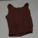 zhaistar Women's Square Neck Tank Tops Sleeveless Ribbed Going Out Casual Basic Crop Top Shirts small